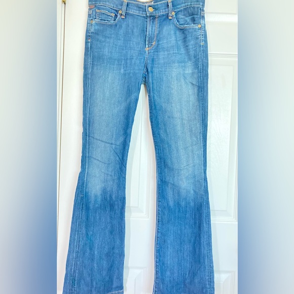 Blue jeans distressed Citizen of Humanity soft stretchy jeans Jr bootcut 32/31 - Picture 1 of 9